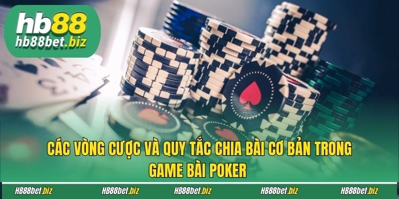 Các vòng cược và quy tắc chia bài cơ bản trong game bài Poker